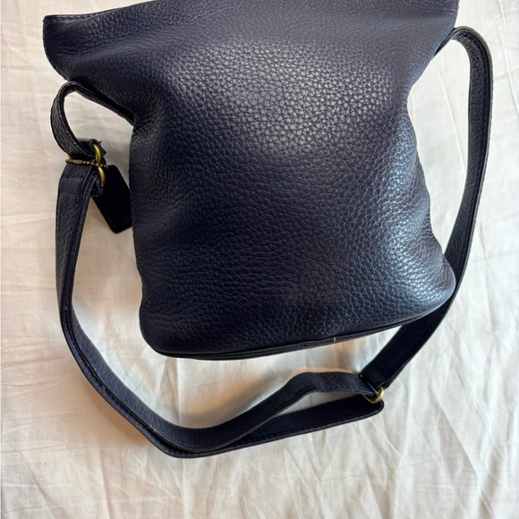 Coach Vtg Pebbled Blue Leather Bucket Bag - Picture 8 of 14
